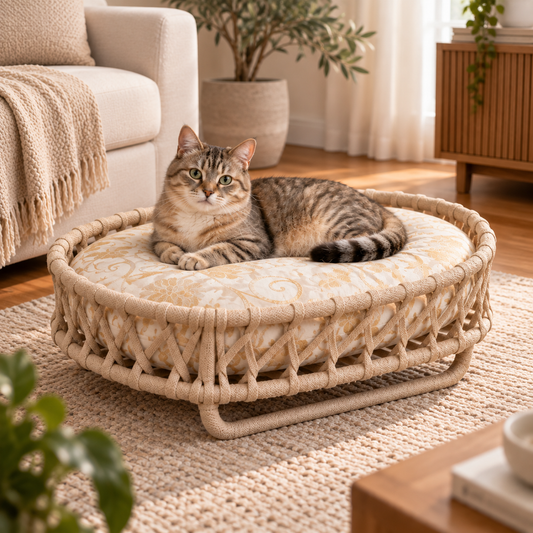 Halik – Cuccia ovale per gatti con cuscino per gatti e cani di piccola taglia