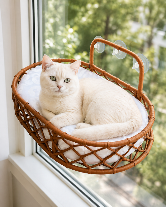 Semir – Lettino da finestra con ventose per gatti e cani di piccola taglia