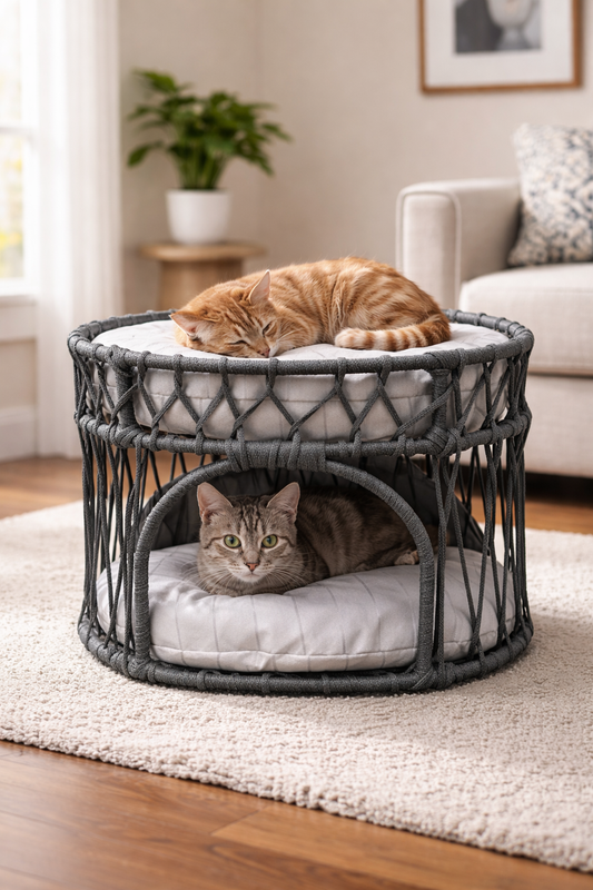 Hakem – Handgemachtes Katzenbett für Katzen & kleine Hunde – Premium Haustierbett