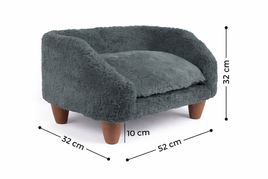 Aziz Katzen- und Hundesofa, gemütlicher Schlafplatz Grau