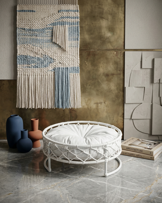 Fettah Handgemachtes Hunde- & Katzenbett in Premium-Qualität – Rundes Haustierbett mit Kissen