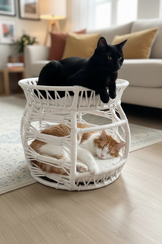 Melik – Handgemachtes Katzenbett für Katzen & kleine Hunde – Premium Haustierbett