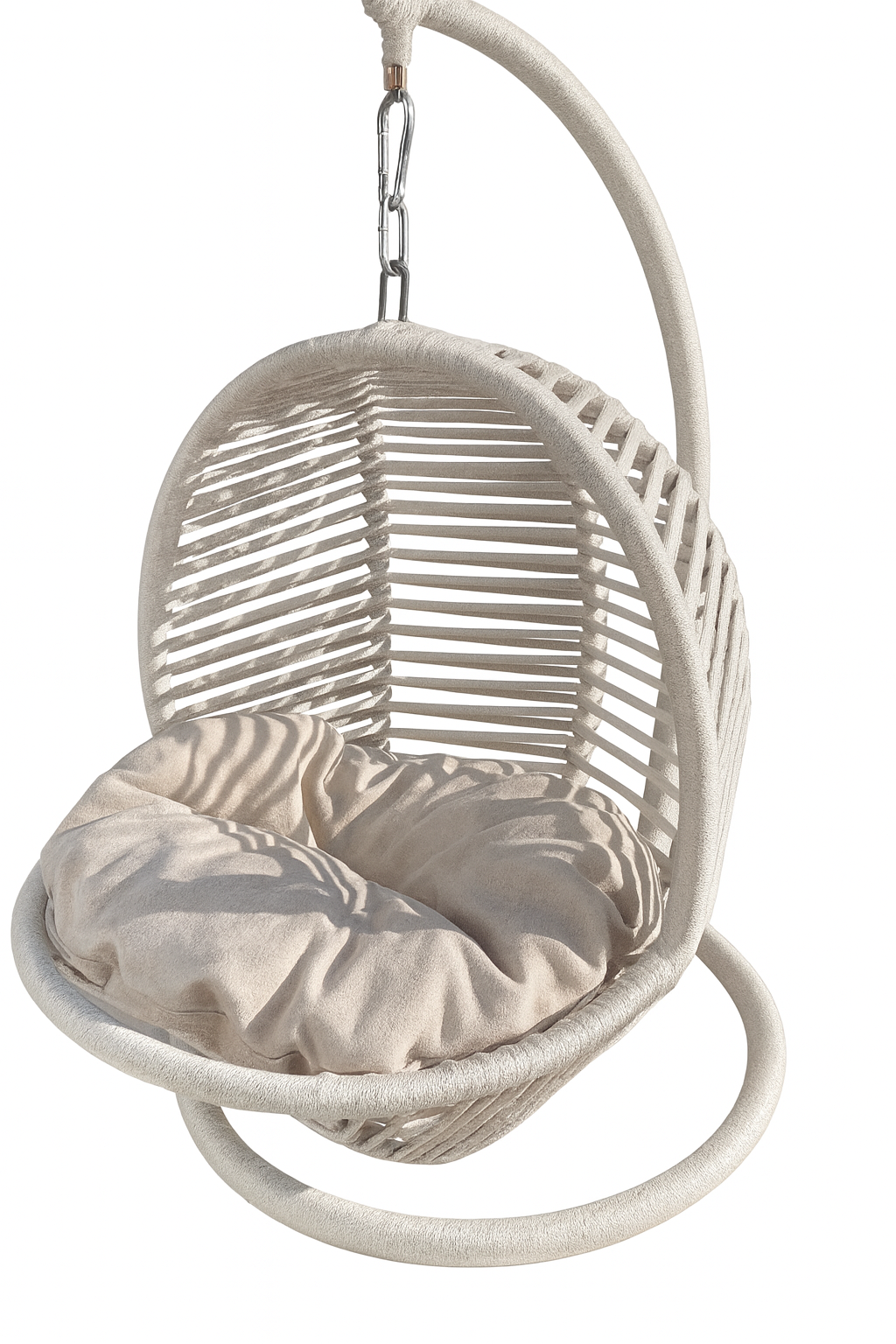 Schaukel für Katzen und Hunde - 45x45x70cm - Katzenschaukel für In-&Outdoor - Inkl. Kissen-Weiss/Hell