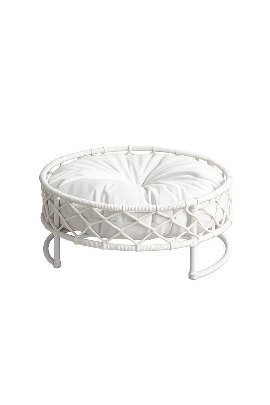 Fettah Handgemachtes Hunde- & Katzenbett in Premium-Qualität – Rundes Haustierbett mit Kissen