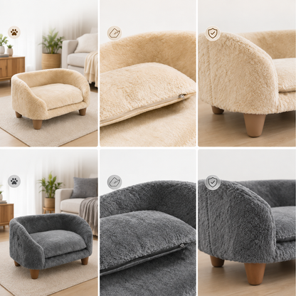 Aziz – Weiches Haustiersofa für Katzen & kleine Hunde