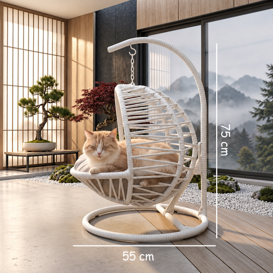 La Tahzen XL – Grande altalena per gatti di taglia grande e cani di piccola taglia | Ø 55 × H 75 cm