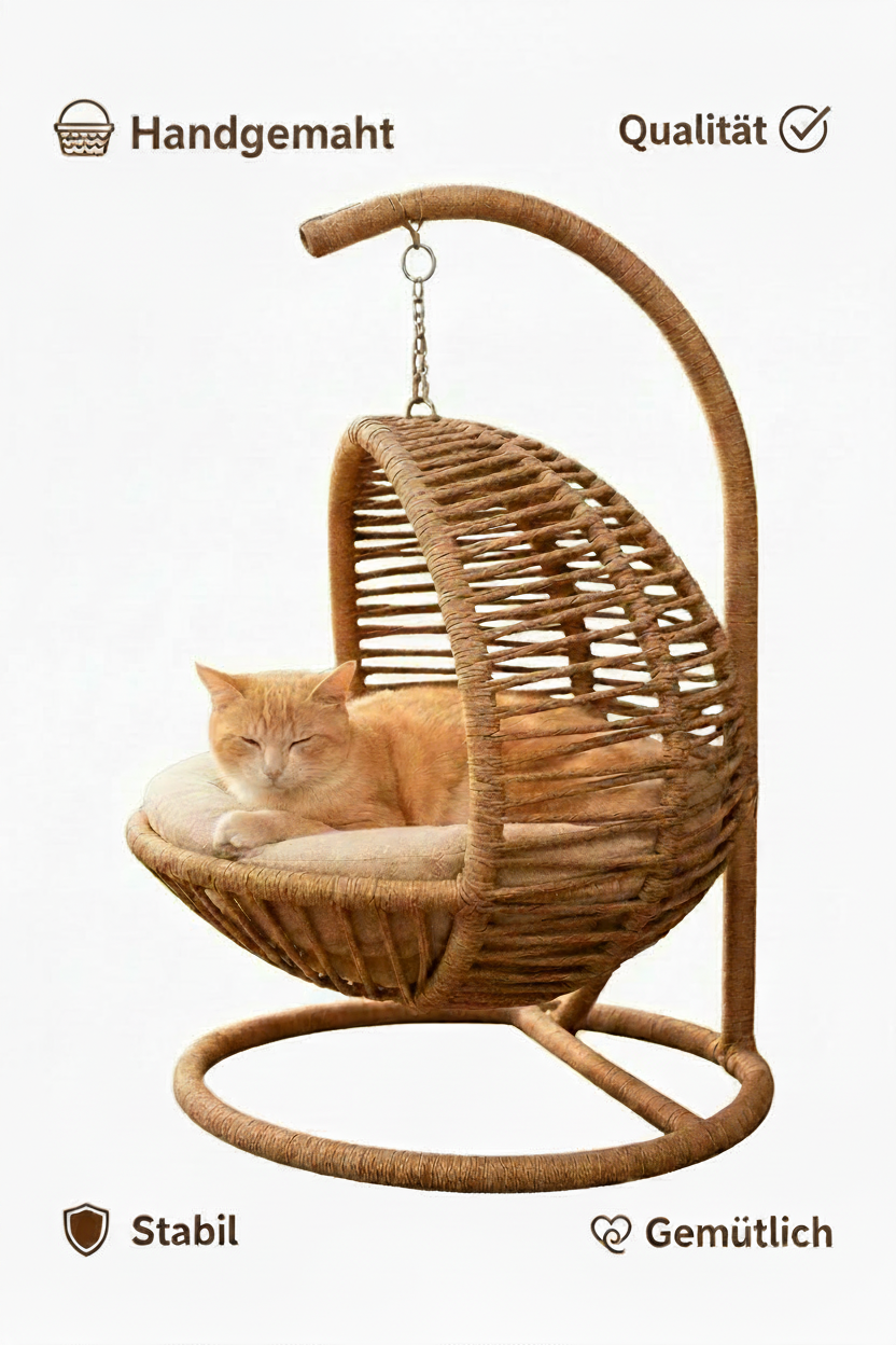 La Tahzen - Handgemachtes Katzenbett für Katzen & kleine Hunde – Premium Haustierbett