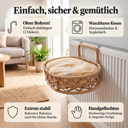 Celil – Heizkörper- und Bettkantenliege für Katzen & kleine Hunde