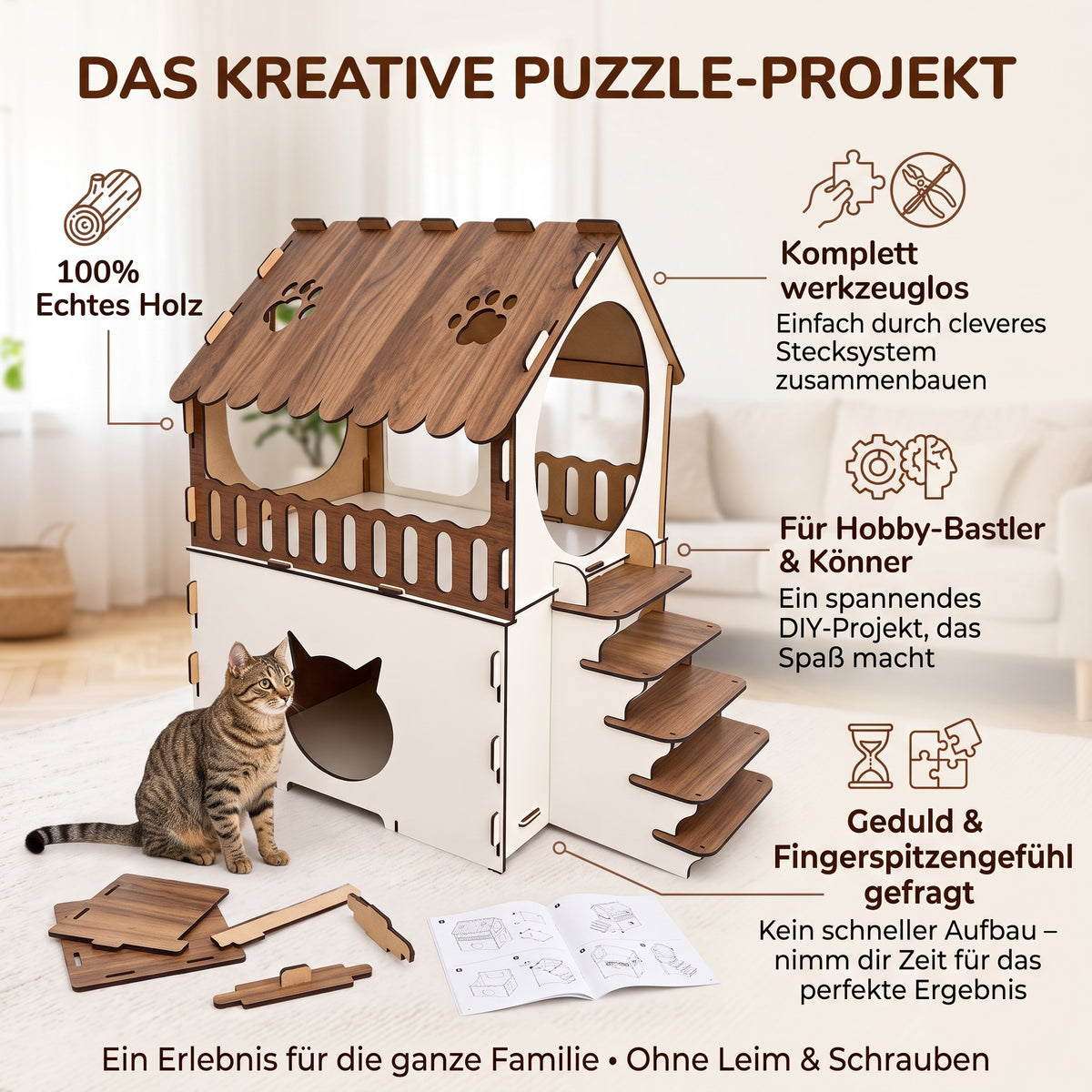 Baki – Das zweistöckige Zuhause für deine Katze