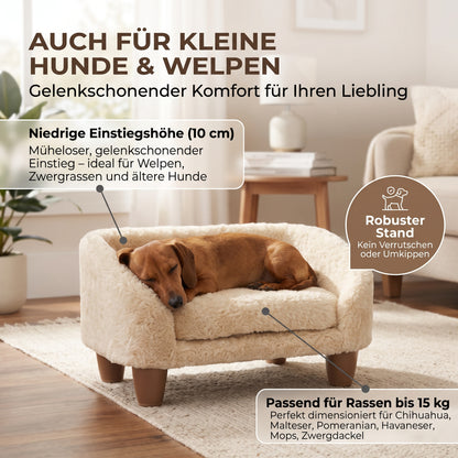Aziz – Weiches Haustiersofa für Katzen & kleine Hunde