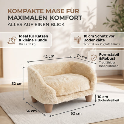 Aziz – Weiches Haustiersofa für Katzen & kleine Hunde