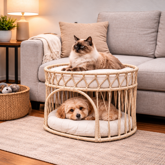 Hakem – Double-Level Pet Bed for Cats & Small Dogs
