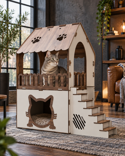 Baki – Das zweistöckige Zuhause für deine Katze