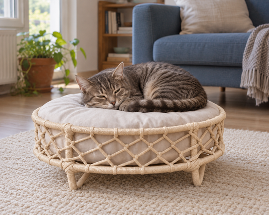 Fettah – Round Handmade Pet Bed for Cats & Small Dogs