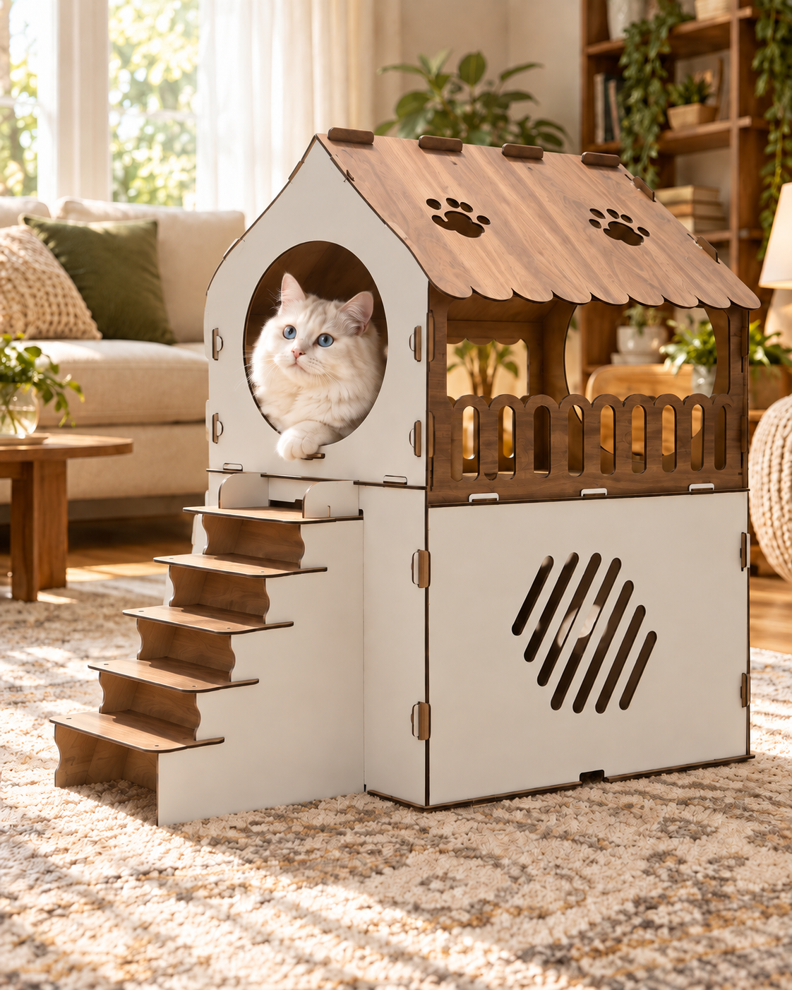 Baki – Das zweistöckige Zuhause für deine Katze
