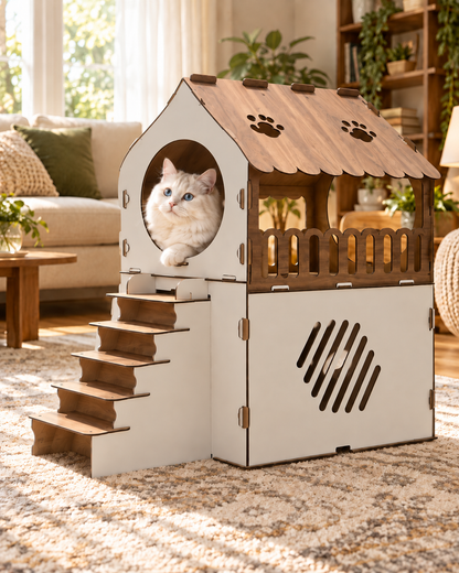 Baki – Das zweistöckige Zuhause für deine Katze