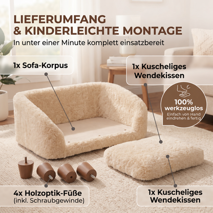 Aziz – Weiches Haustiersofa für Katzen & kleine Hunde