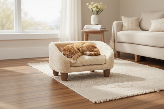 Aziz Katzen- und Hundesofa, gemütlicher Schlafplatz Beige
