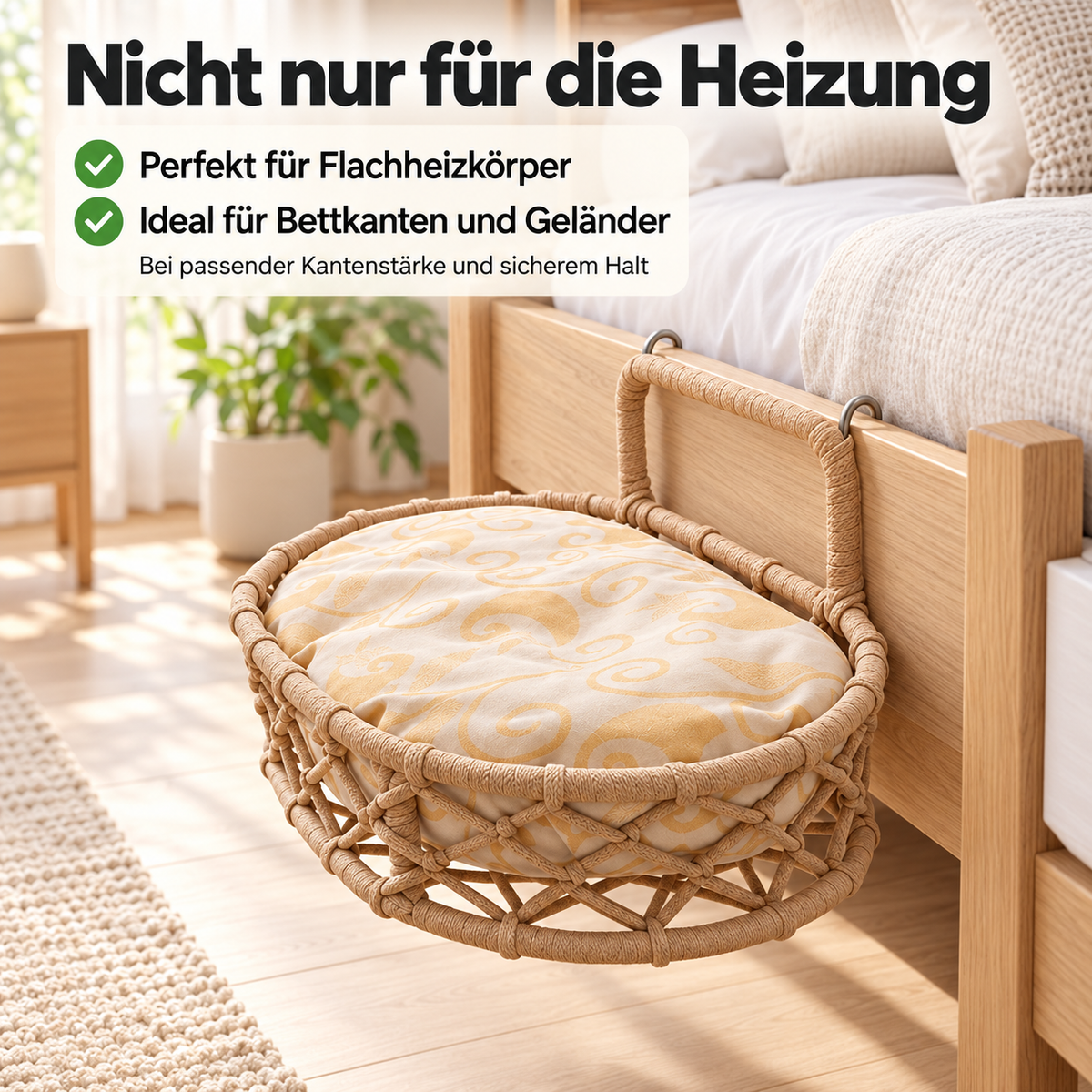 Celil – Heizkörper- und Bettkantenliege für Katzen & kleine Hunde